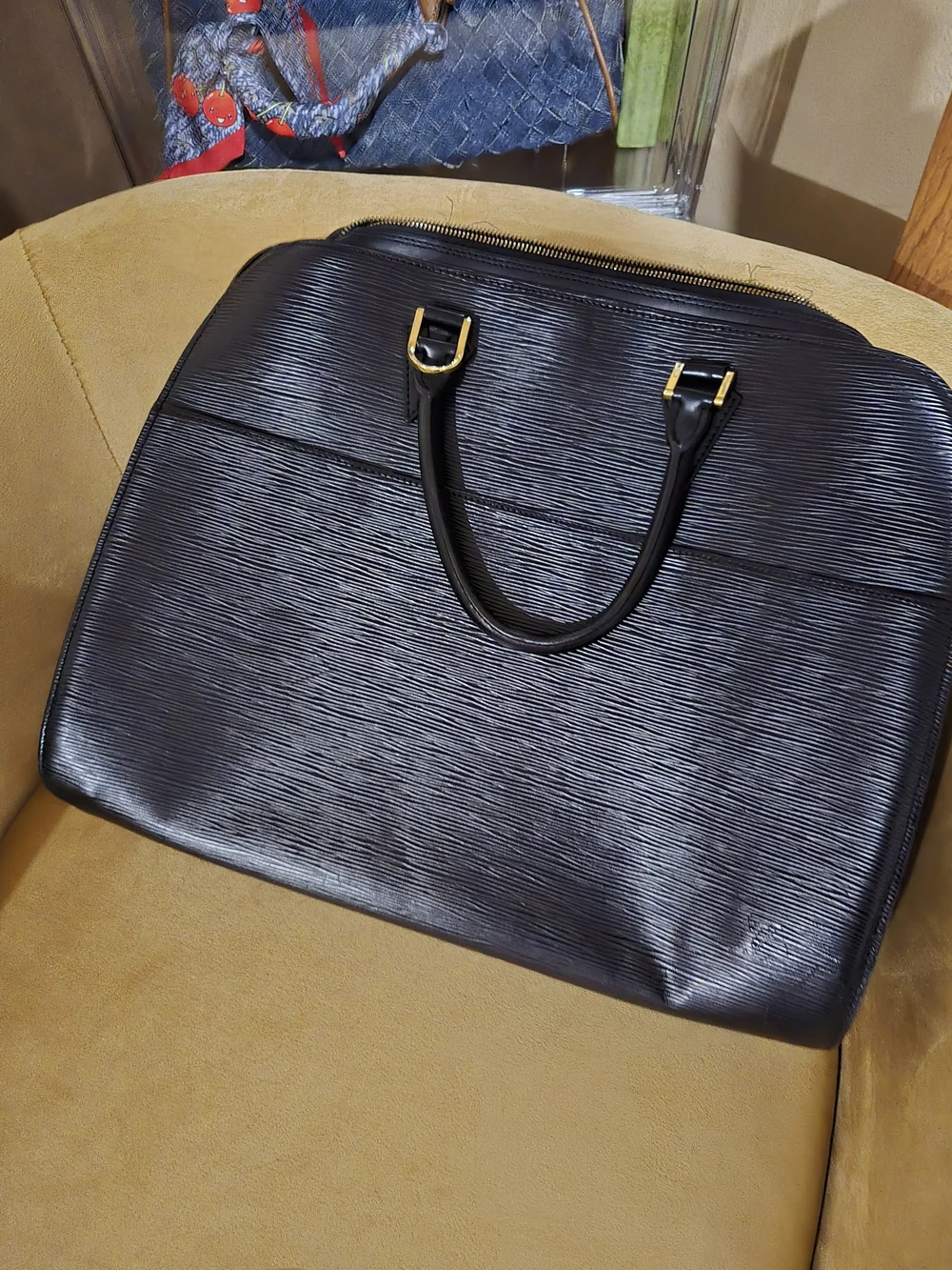 Louis Vuitton Epi Leather Sorbonne Briefcase / Handbag – Black Noir
